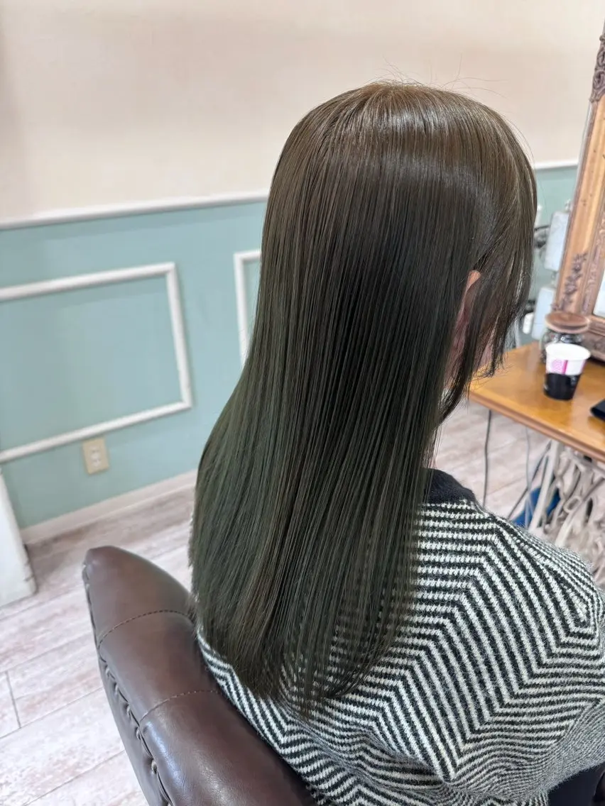 ロング カラー ベージュカラー オリーブベージュ 髪質改善 カット ヘアカラー トリートメント 新越谷noble店長 松本拓也▶◀*.のヘアスタイル