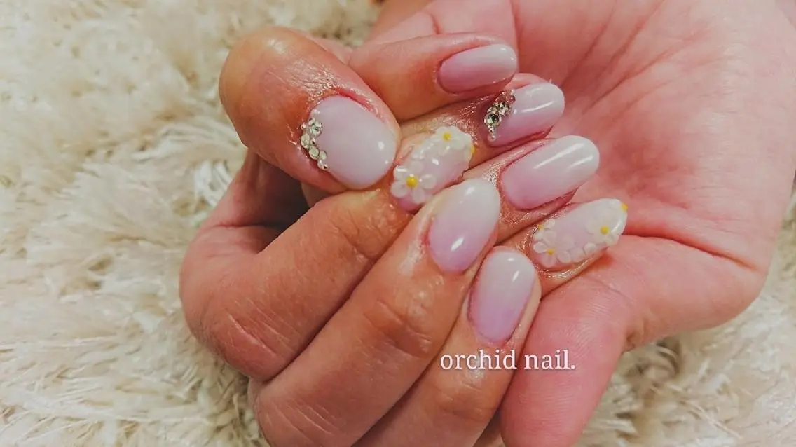 ネイル グラデーション 春ネイル orchid ♡オーキッドのネイルデザイン