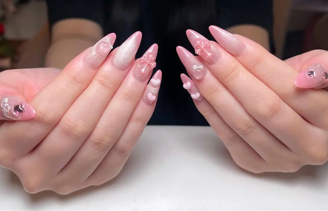 ネイル アートネイル 韓国ネイル 持ち込み ワンホンネイル ハンドネイル Lenie Nail Salonのネイルデザイン