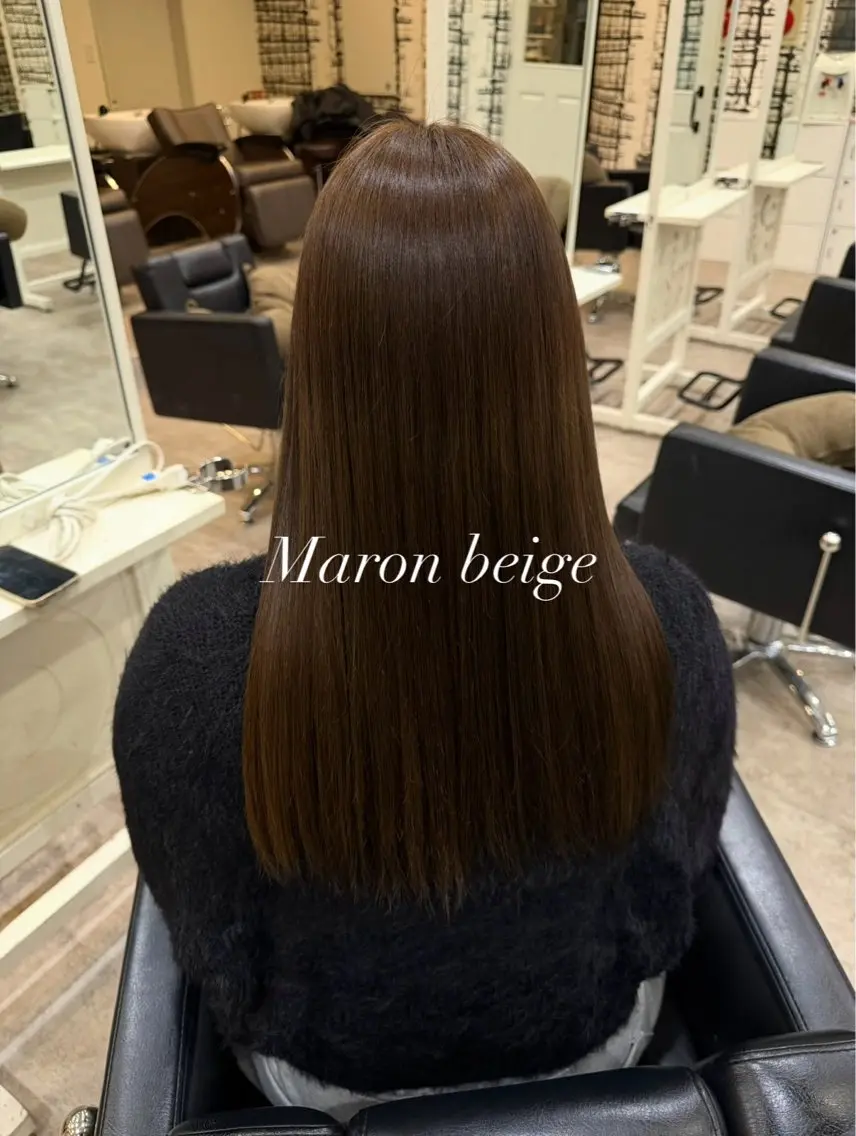 ロング カラー ブラウンカラー 透明感カラー ダブルカラー カット ヘアカラー トリートメント 透明感/レイヤー/ 縮毛矯正/ほのか🍪のヘアスタイル