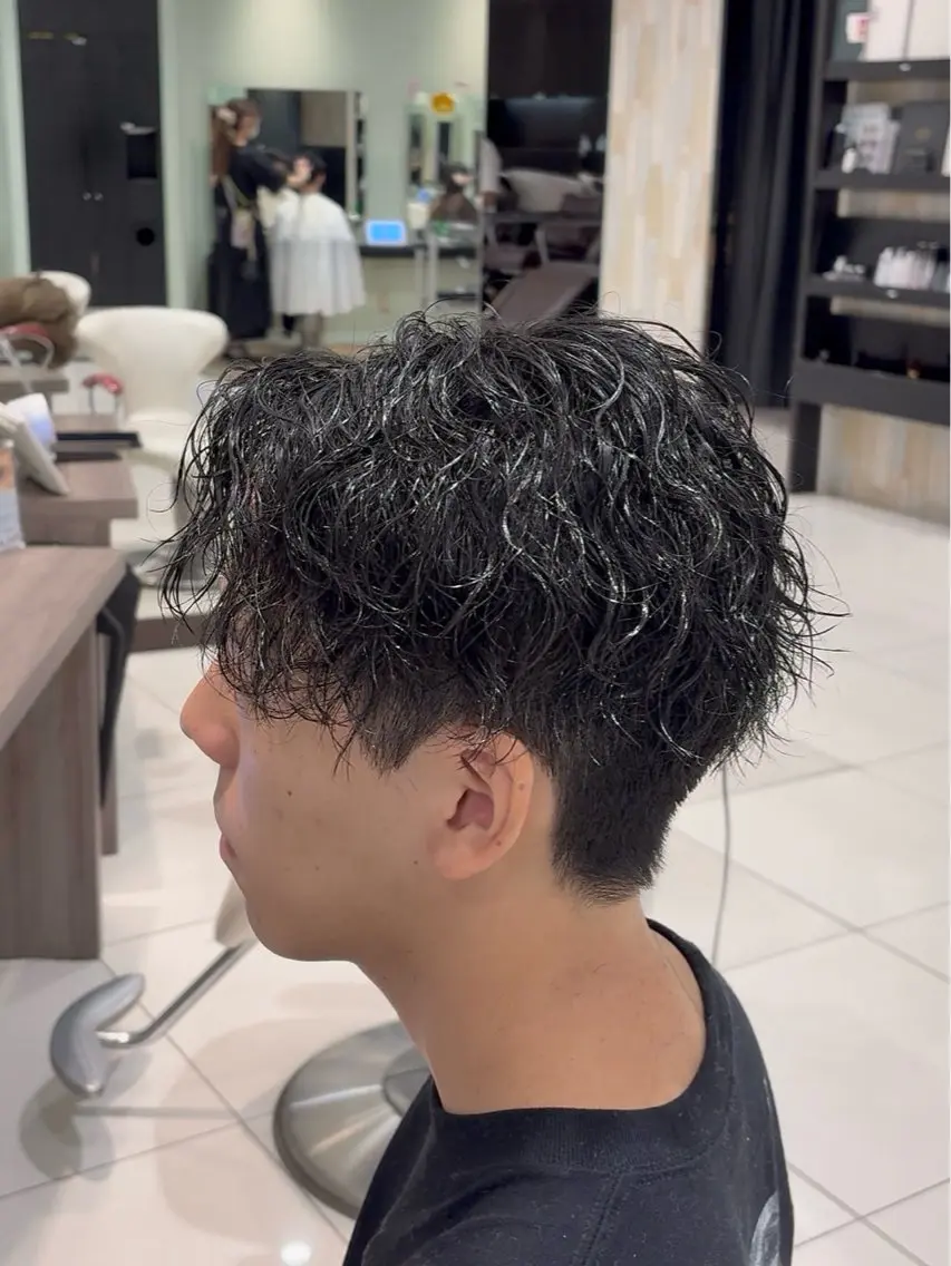 パーマ メンズ カット パーマ トリートメント 駒野 晃のヘアスタイル