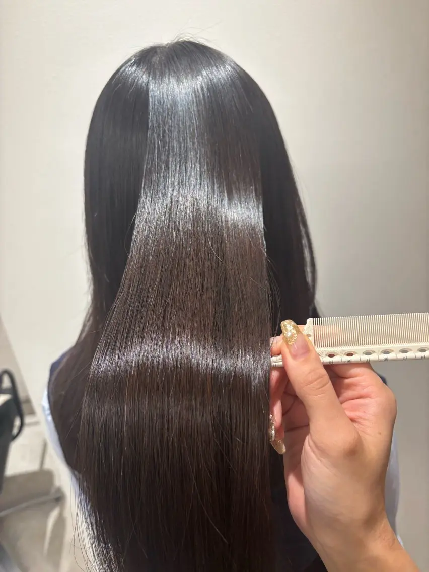 ロング 縮毛矯正 カット 縮毛矯正 ミズノ アイ 🪅のヘアスタイル