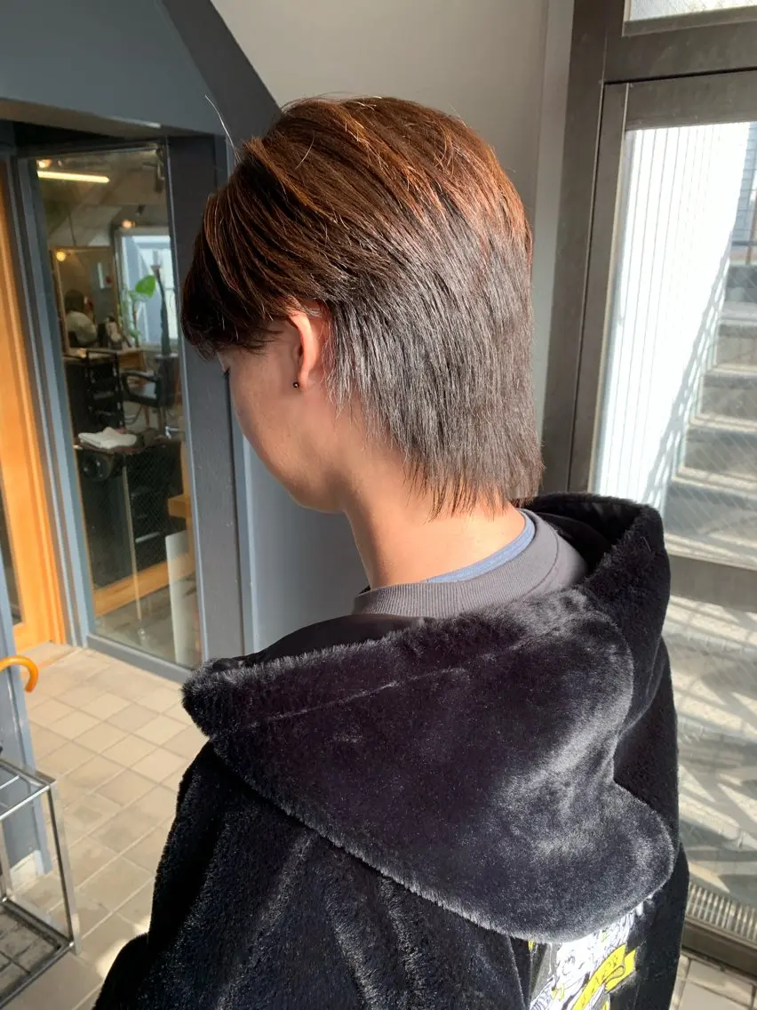 ミディアム メンズ メンズウルフカット ウルフカット 丸山璃子 /パーマ/レイヤーのヘアスタイル