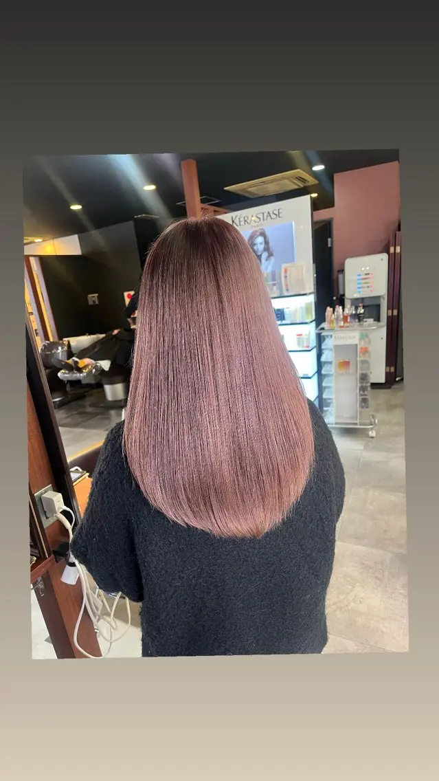 ロング ヘアカラー トリートメント Makino🌷 牧野有花のヘアスタイル
