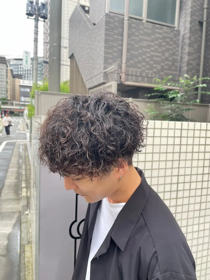 ミディアム パーマ メンズ カット パーマ 【髪質改善・美髪 矯正】🌟だいち🌟のヘアスタイル