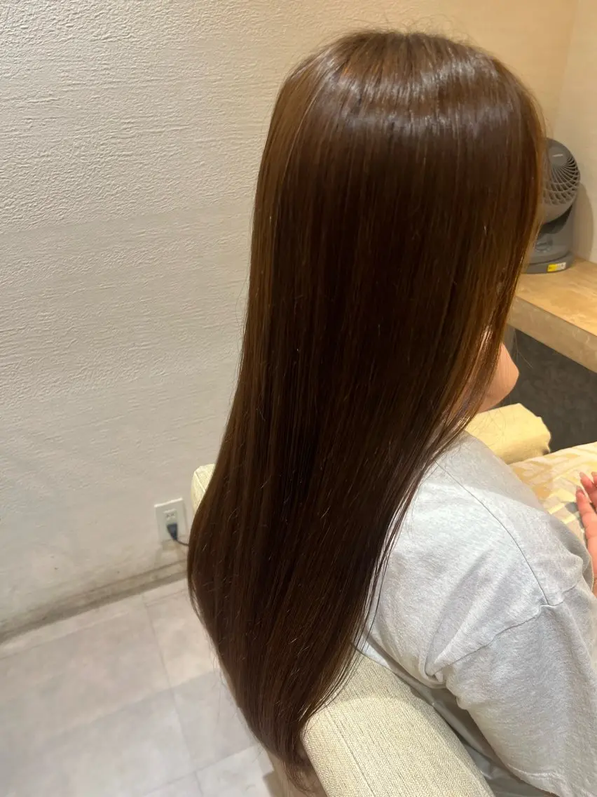 ロング パーマ 縮毛矯正 ブルームヘアデザイン かこ。のヘアスタイル