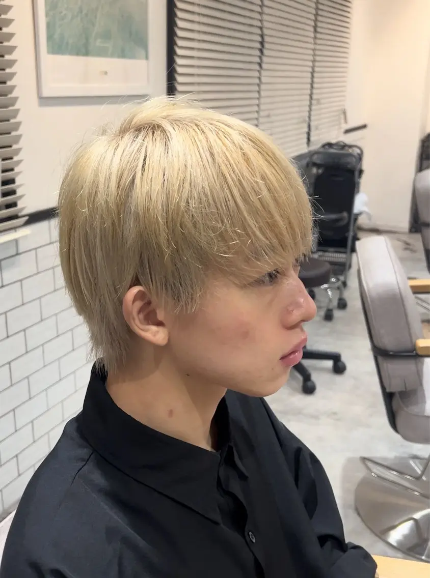 ショート カラー メンズ カット ヘアカラー パーマ メンズサロン リョウタのヘアスタイル