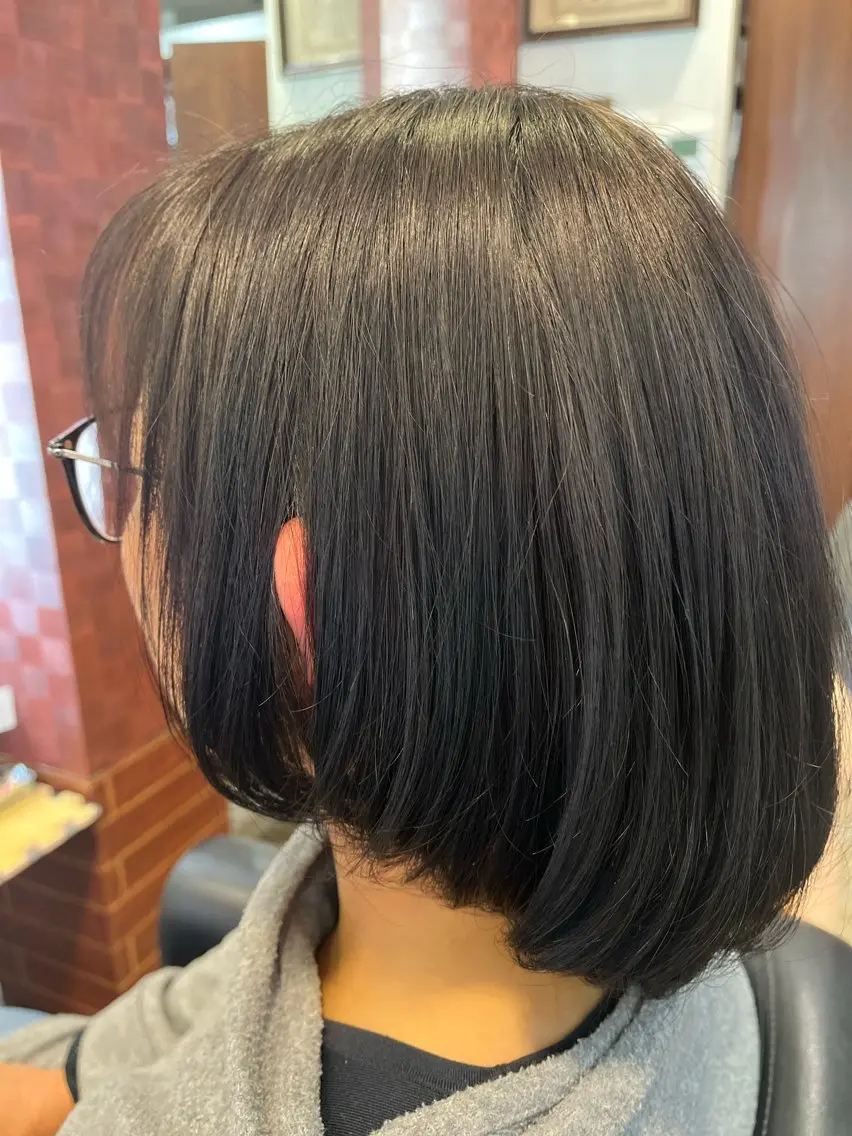 ミディアム パーマ 縮毛矯正 織田 英之のヘアスタイル