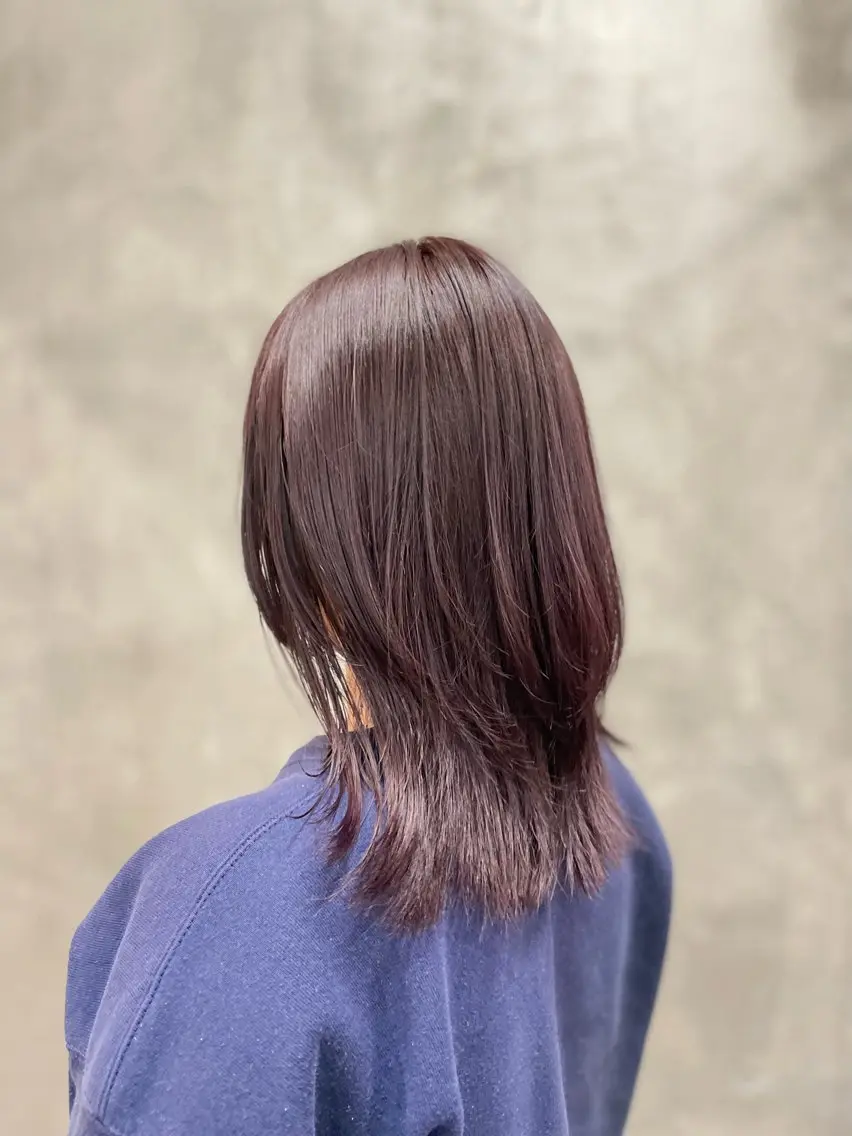 セミロング カラー パープルカラー 髪質改善・美髪矯正✨ YOIKU🎀ちさとのヘアスタイル