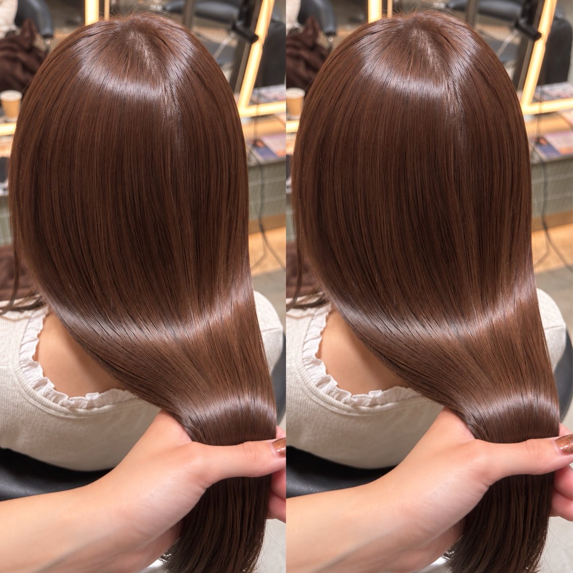 ミディアム ヘアカラー トリートメント 💖ボブ/縮毛矯正/ 艶髪/みそら💖のヘアスタイル