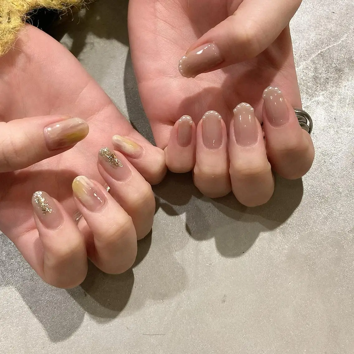 ネイル アートネイル 長さ出し ジェルネイル マットネイル ミラーネイル ハンドネイル nail salon Soeurのネイルデザイン