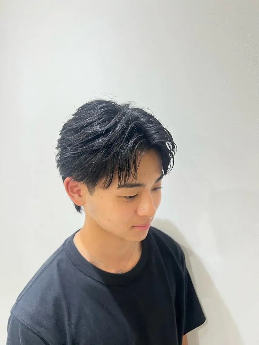 メンズ 撮影モデル 坂口 宗のヘアスタイル