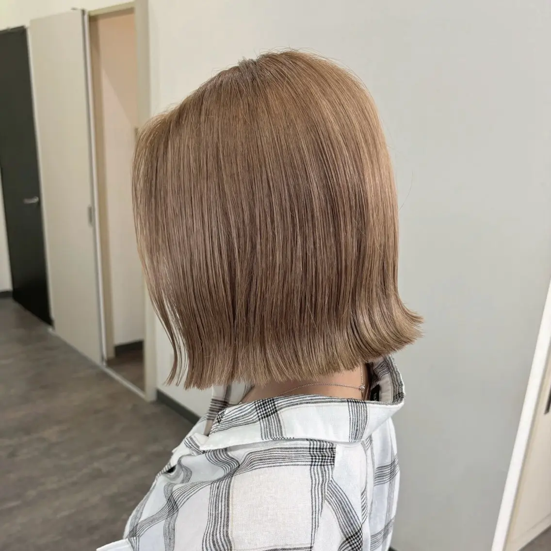 ミディアム 切りっぱなしボブ ボブ 萌音 🫧 宇都宮 / インターパークのヘアスタイル