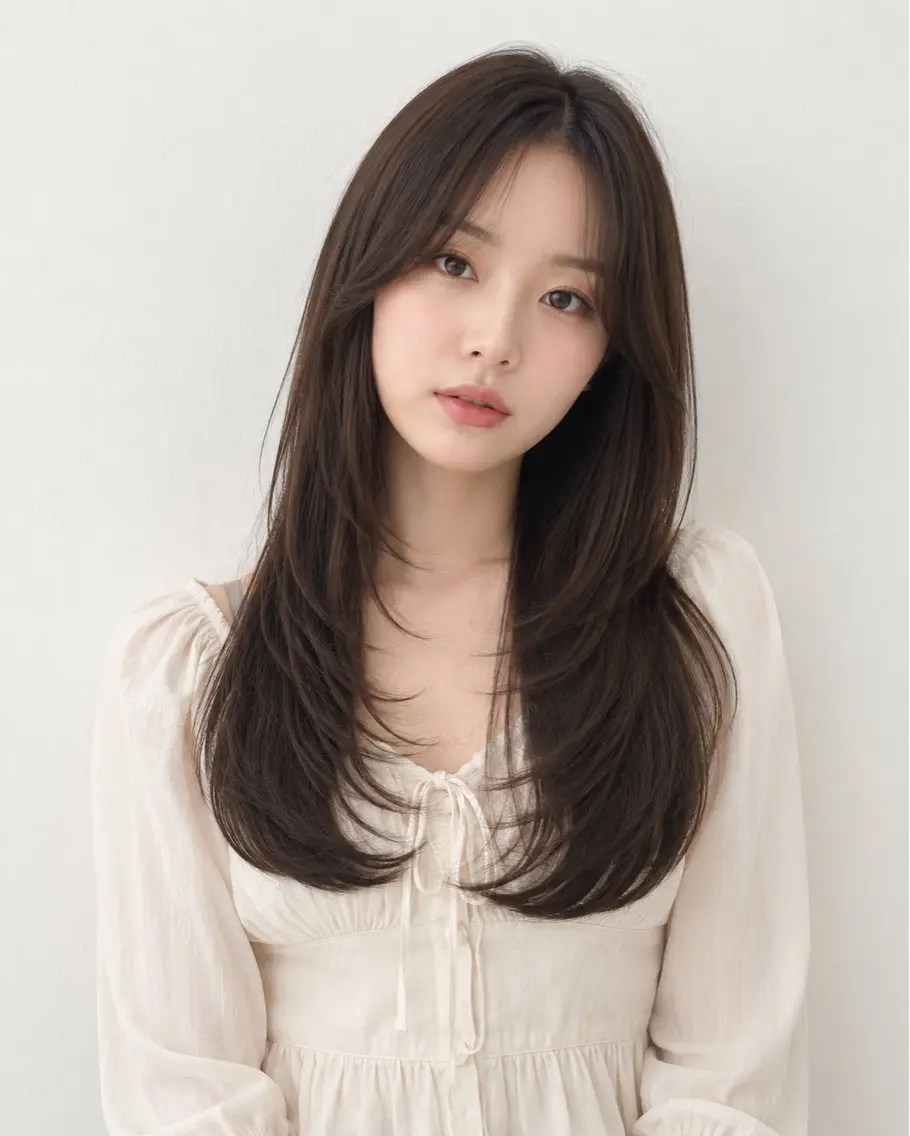 ロング カラー カット ヘアカラー トリートメント モテ🤍トレンドヘア /新宿/ワカナのヘアスタイル