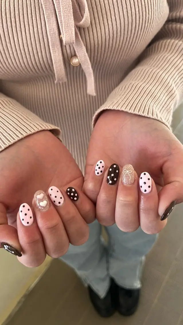 ショート ハンドネイル みか/持ち込みアート パラジェル/長さだしのネイルデザイン