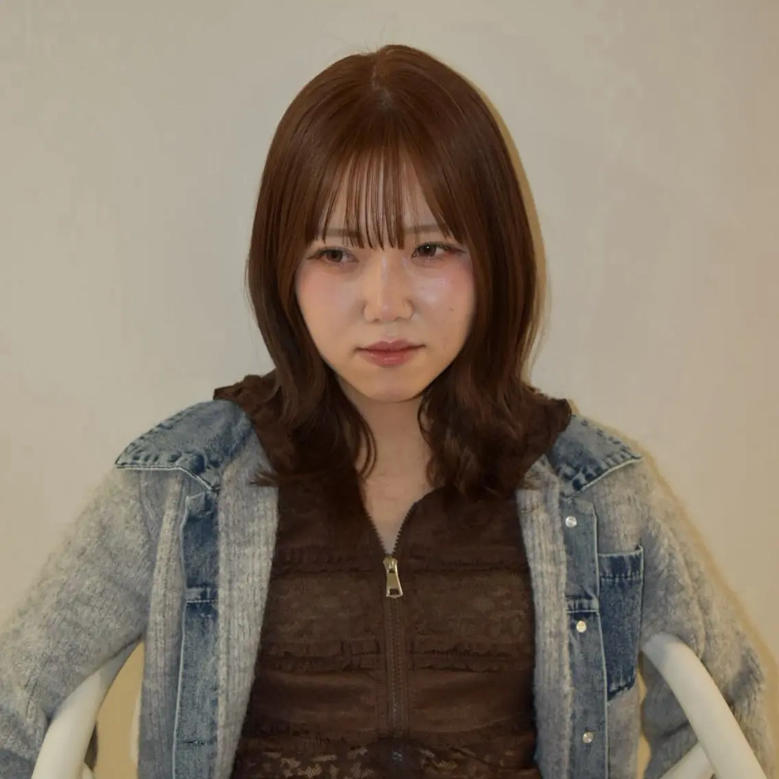 ミディアム ヘアカラー mihane fit hueのヘアスタイル