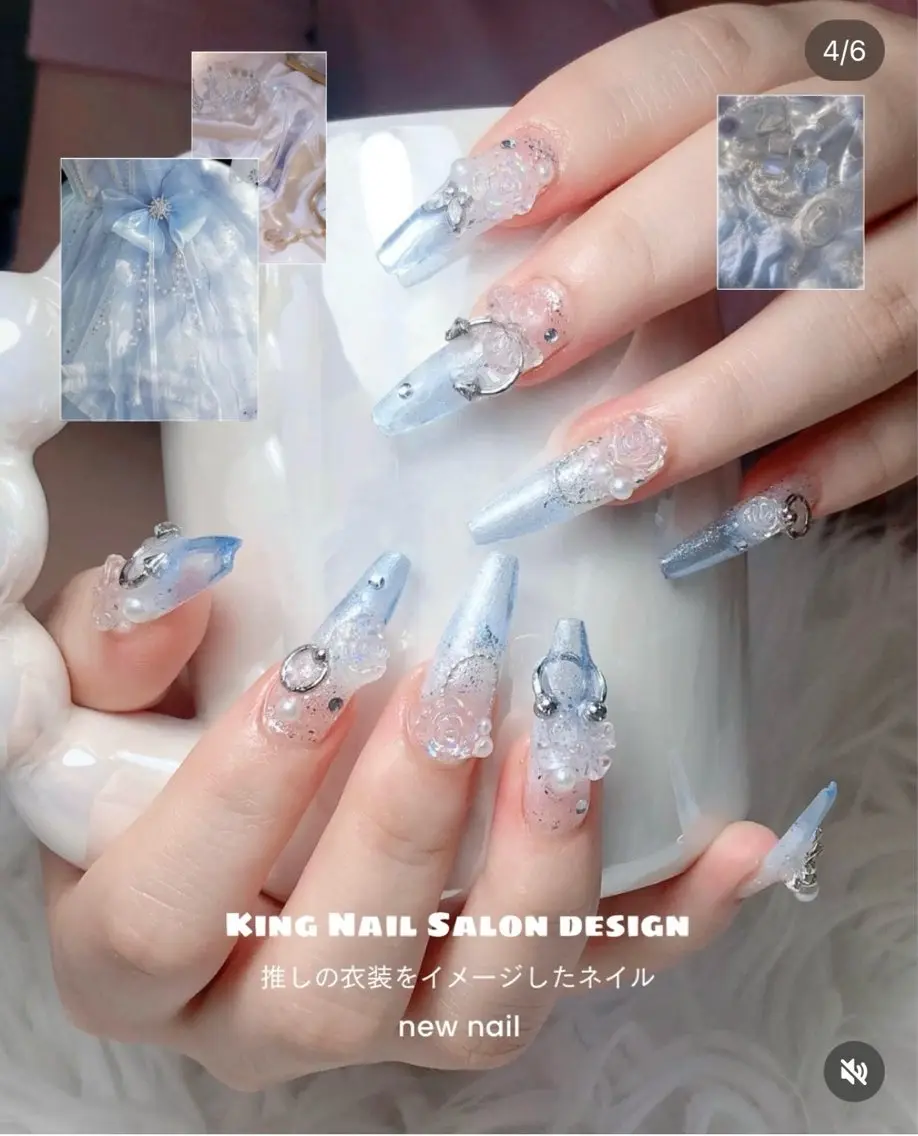 ネイル アートネイル 長さ出し フレンチネイル 韓国ネイル マグネットネイル ハンドネイル King Nail_Salonのネイルデザイン