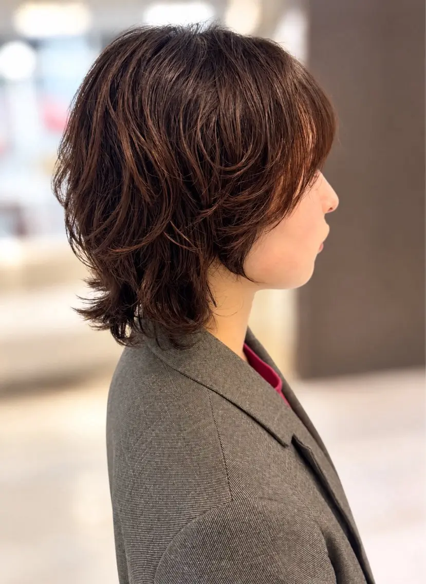 〈平日限定〉ダメージレスカラーorデザインパーマ(どちらかお選びください)+似合わせカット+泡トリートメントの写真