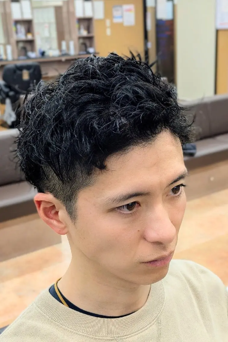 ショート パーマ 理容プラージュ燕三条 福井のヘアスタイル