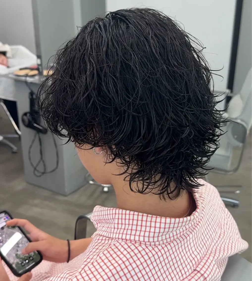 ミディアム 博多メンズパーマ特化 ベップハルキのヘアスタイル
