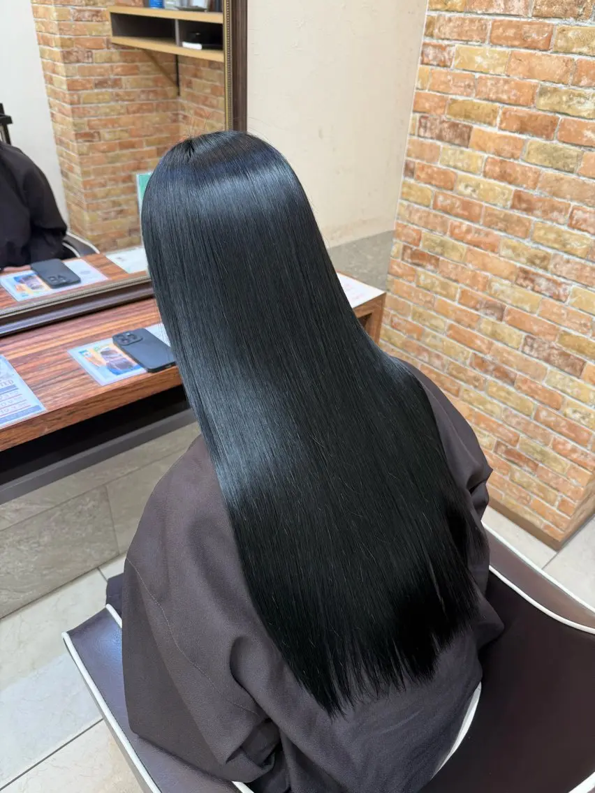 ロング 縮毛矯正 トリートメント 似合わせカット✨/ EARTH森町長尾のヘアスタイル