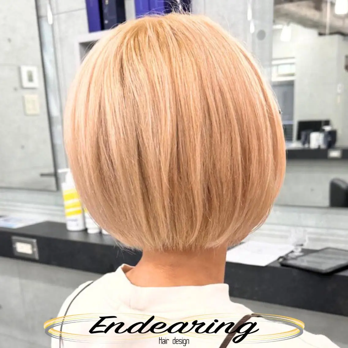 カラー ショートボブ ベージュカラー ブリーチ 透明感カラー ボブ ヘアカラー 柳田 怜那/銀座 Endearingのヘアスタイル