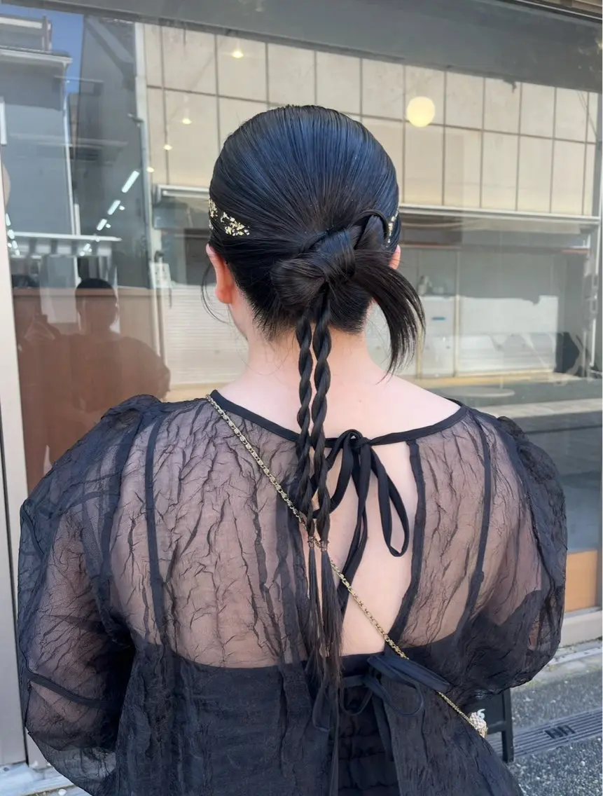 ロング ヘアアレンジ ヘアセット 🟣niw SHUNNA🟣のヘアスタイル