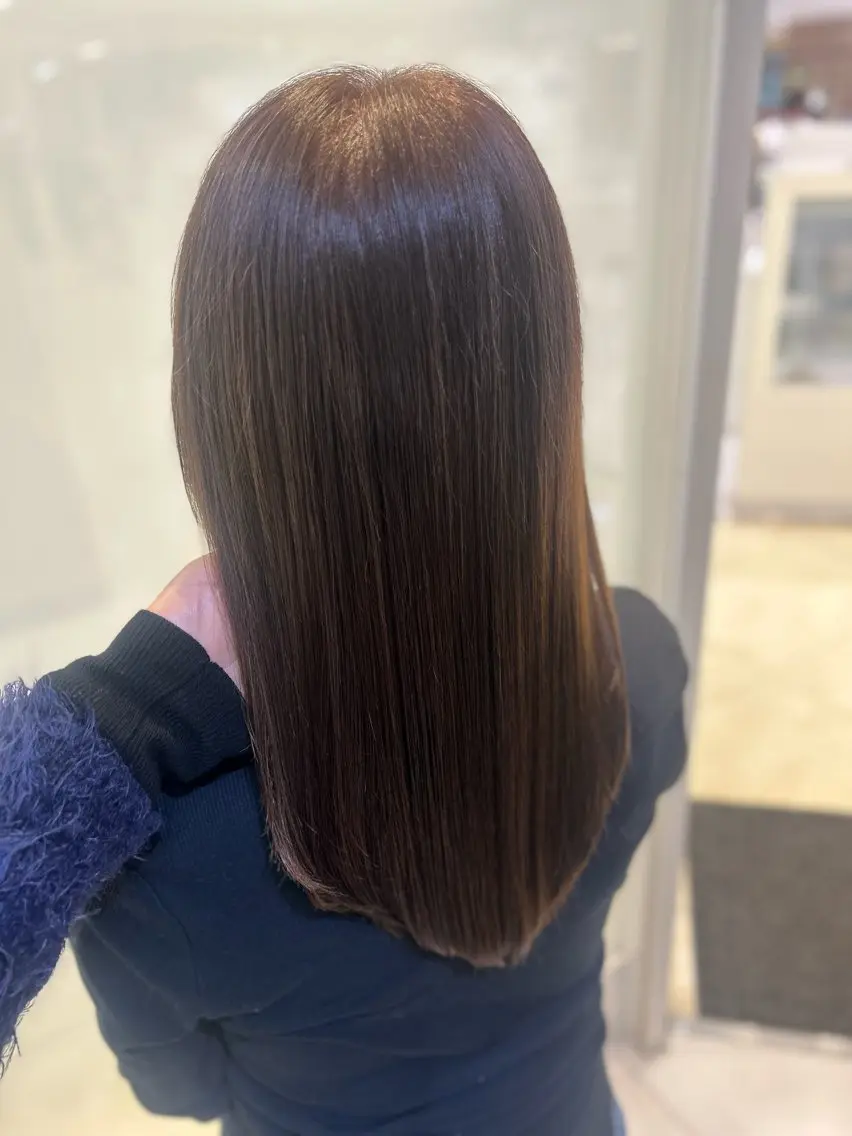 セミロング カラー カット ヘアカラー トリートメント 縮毛矯正/髪質改善/ 艶髪ササキナツミのヘアスタイル