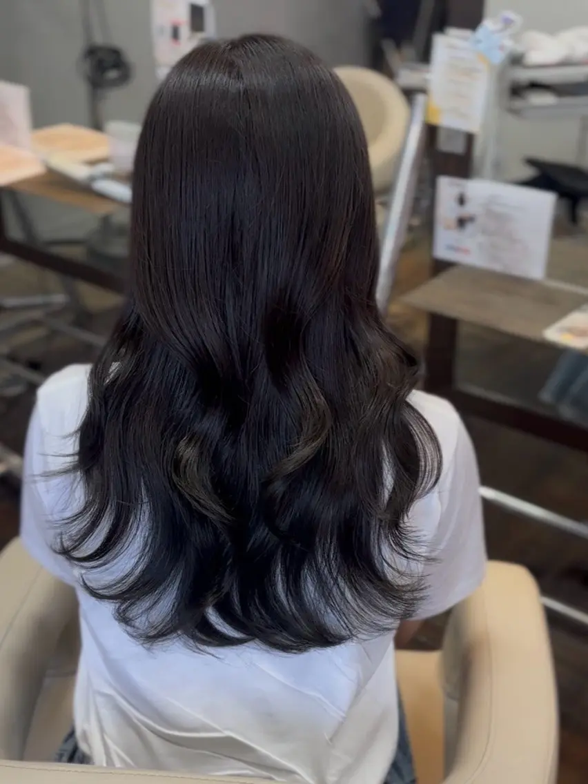 ロング カラー 冨永 舞のヘアスタイル