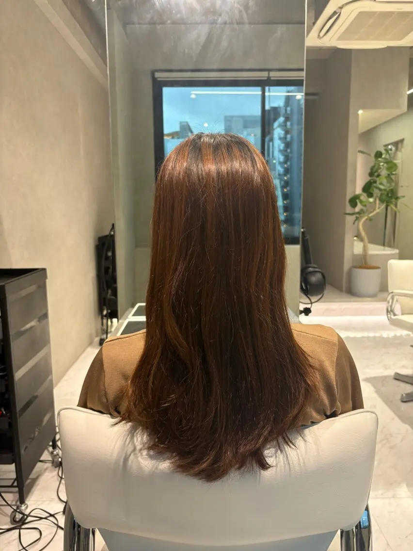 ロング 縮毛矯正 トリートメント 髪質改善/美髪🫧/ 舩上 賢明のヘアスタイル
