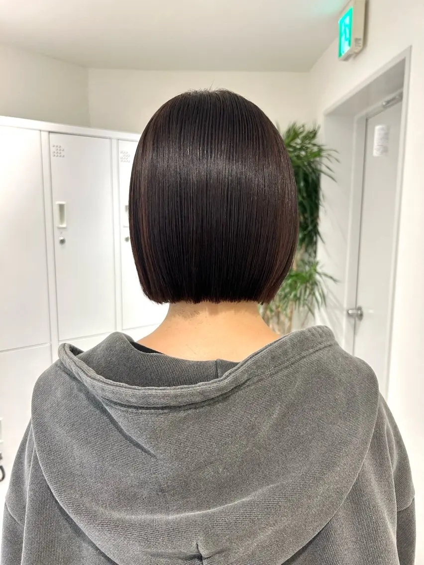 ショート ボブ 縮毛矯正 池袋/小顔レイヤー/ 顔まわり/taigaのヘアスタイル