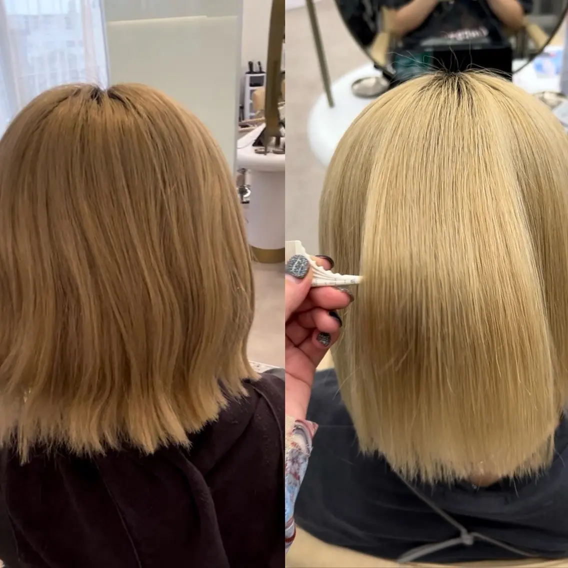 ミディアム トリートメント ハルカ 美髪縮毛矯正 レイヤーモデル募集のヘアスタイル