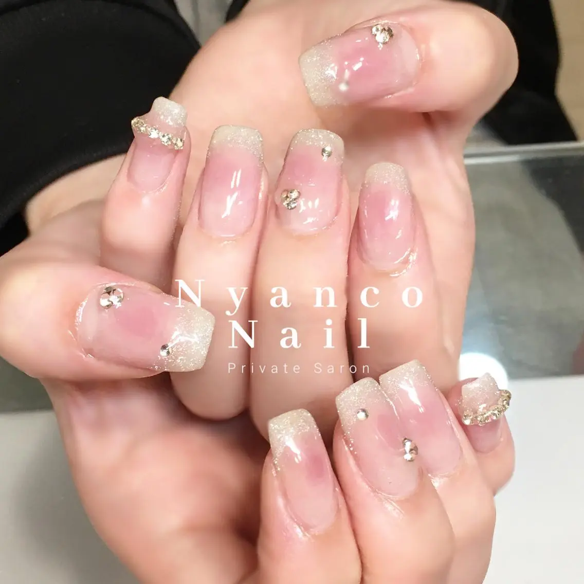 ネイル チークネイル ジェルネイル キラキラネイル マグネットネイル 春ネイル Nyanco Nailのネイルデザイン