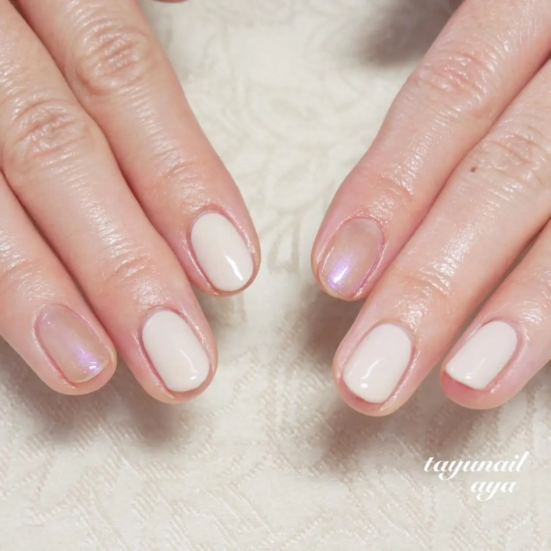 ネイル ブルー ワンカラーネイル 春ネイル 冬ネイル ネイルサロン 【たゆnail】のネイルデザイン