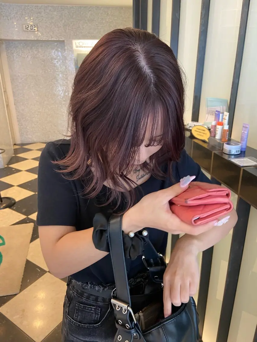 ミディアム カラー ハイトーンカラー カット ヘアカラー 加藤 こゆきのヘアスタイル