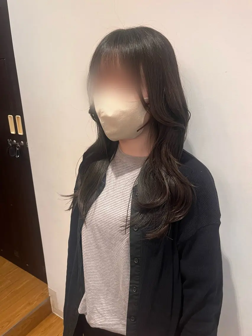 ロング レイヤーカット 韓国ヘア🇰🇷 fuminaのヘアスタイル