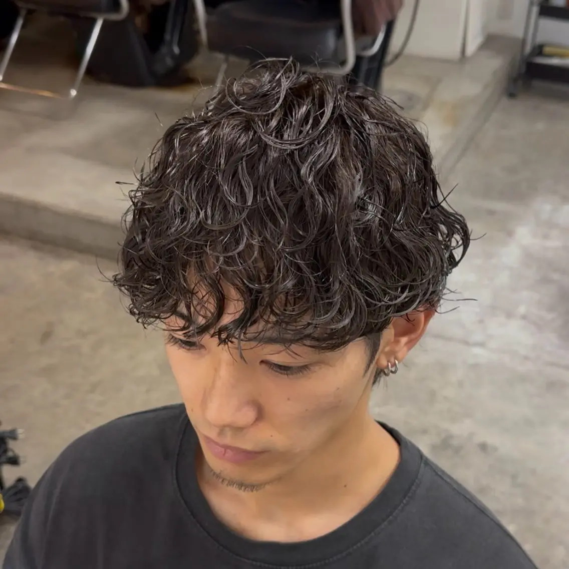 ショート パーマ メンズ メンズパーマ 波巻きパーマ カット パーマ トリートメント 伊藤 大/ニュアンス 《初めてのパーマ◎》のヘアスタイル