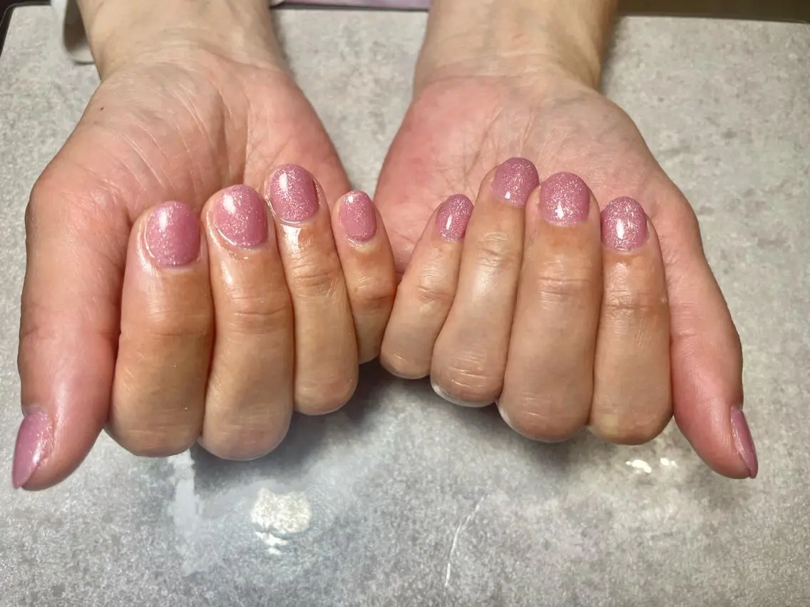 ネイル ジェルネイル ラメ(グリッター) ワンカラーネイル パラジェル シンプルネイル ハンドネイル BLANC.nail yuuのネイルデザイン