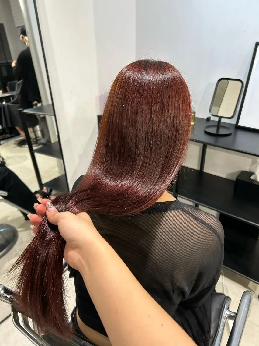 ロング カラー ヘアアレンジ カット ヘアカラー トリートメント ボブ艶モテカラー🫧 カリンのヘアスタイル