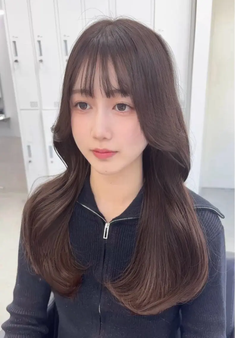 ロング ヨシンモリ 韓国風ヘア レイヤーカット 縮毛矯正 髪質改善/レイヤー カット福澤　和嗣のヘアスタイル