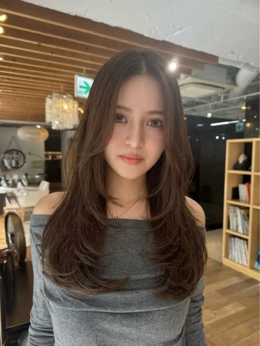 ロング カット ヘアカラー k-two心斎橋 ♡ 顔周りカット/yuiのヘアスタイル