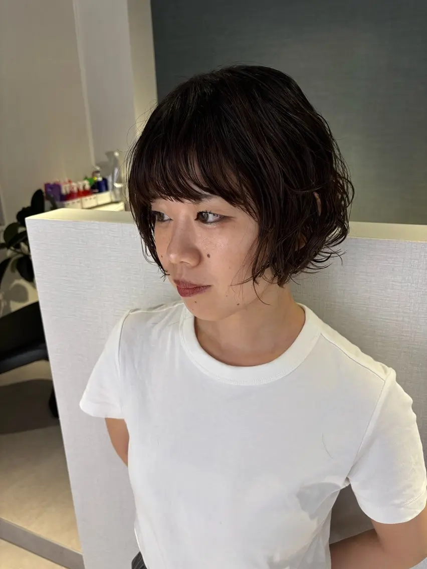 ショート パーマ カット パーマ 🌸SAORI ショート/カラー🌸のヘアスタイル