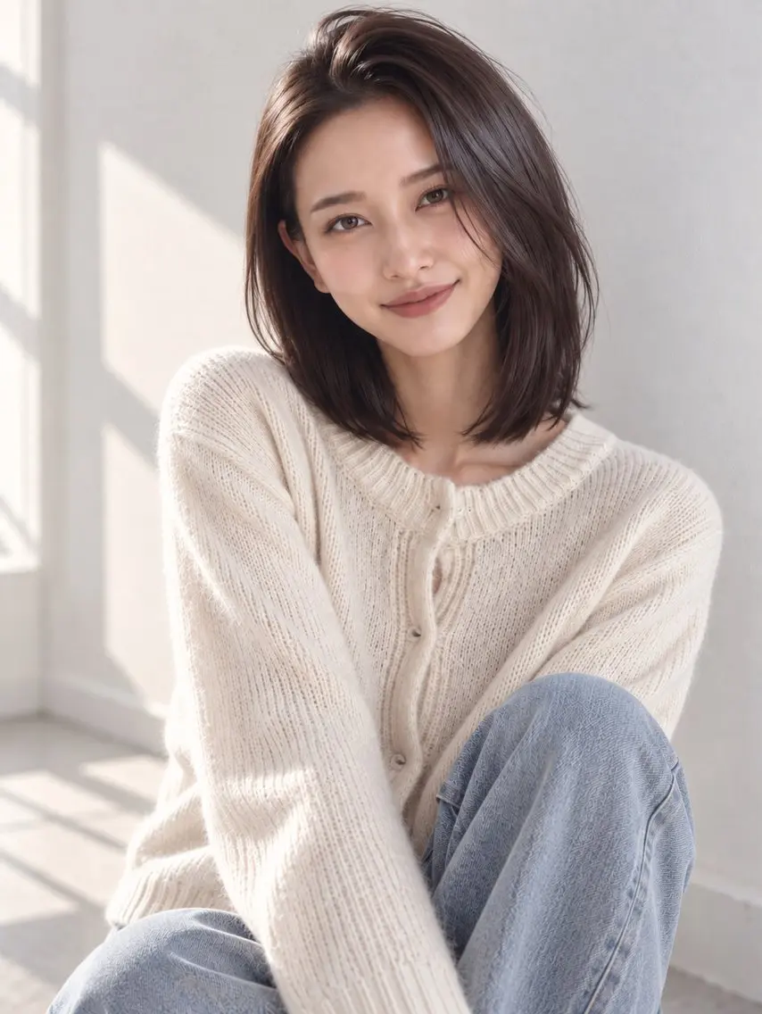 ミディアム KNOWHOW/思川 阿耶のヘアスタイル