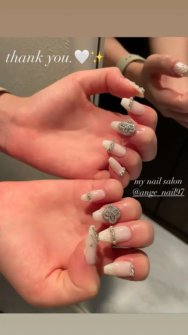 ネイル ジェルネイル ツイードネイル 冬ネイル ハンドネイル Nail salon 🎀Angeのネイルデザイン