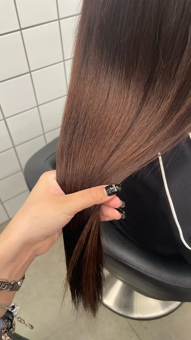ロング カラー ヘアカラー トリートメント ヘアセット 🖤艶髪／髪質改善 横浜美容室／ゆりのヘアスタイル