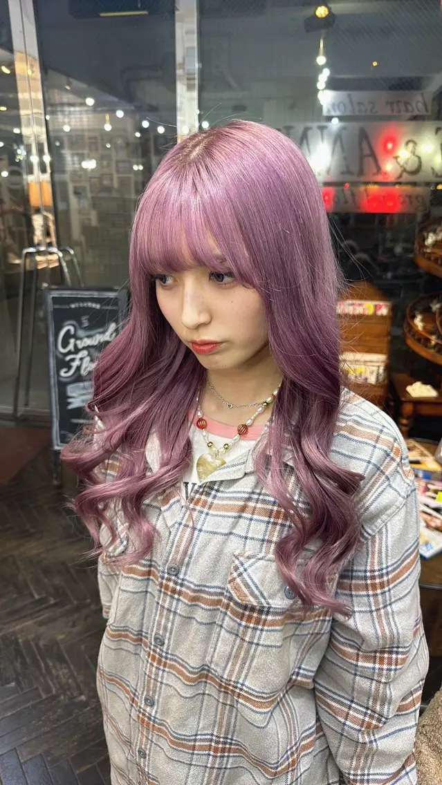 ロング ヘアカラー レディースショート カットモデル募集🌟のヘアスタイル