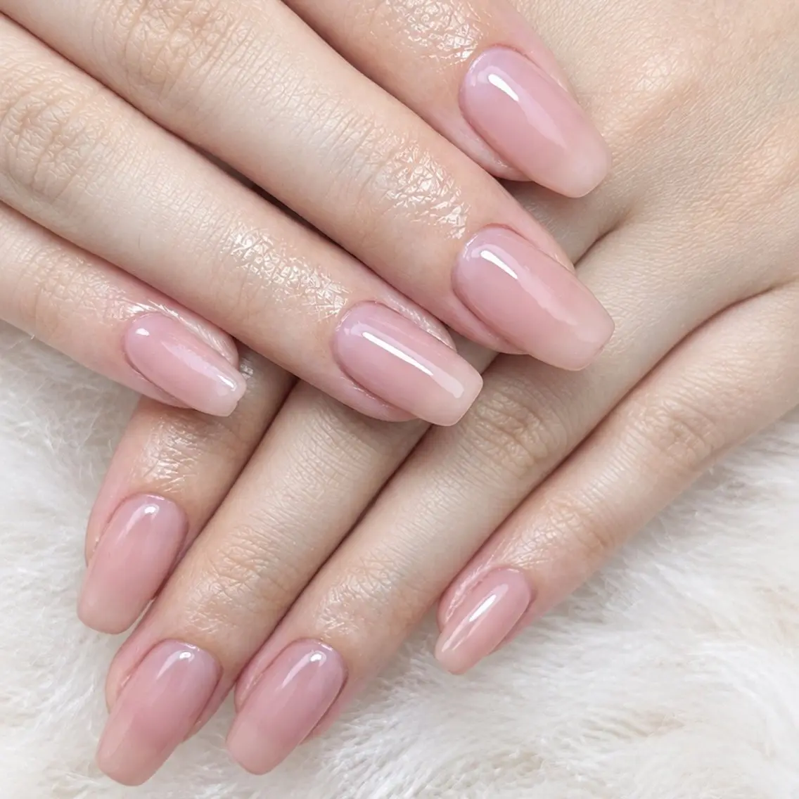 ネイル ピンク ピンクベージュ ハンドネイル WB,nail 🤍 KOKORO のネイルデザイン