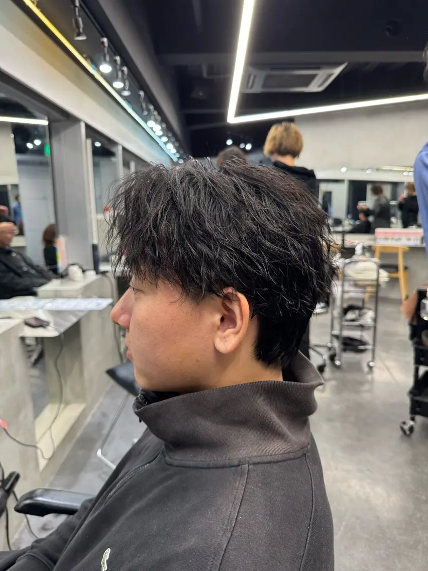 パーマ メンズ カット パーマ トリートメント fifth リュウセイのヘアスタイル