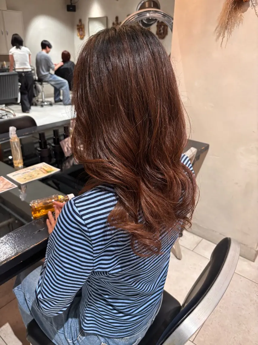 ミディアム パーマ ⠀ リコのヘアスタイル