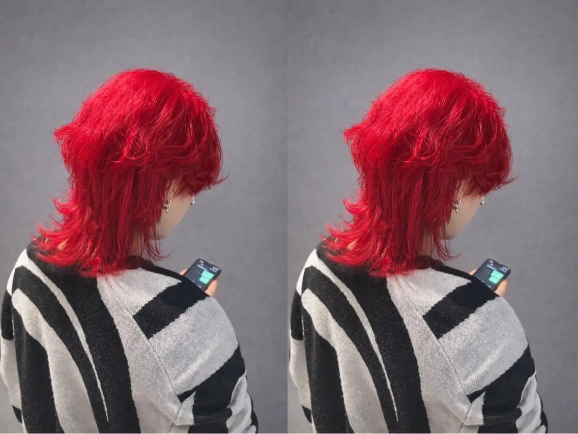 カラー メンズ りき カラー縮毛 レディースも可能のヘアスタイル